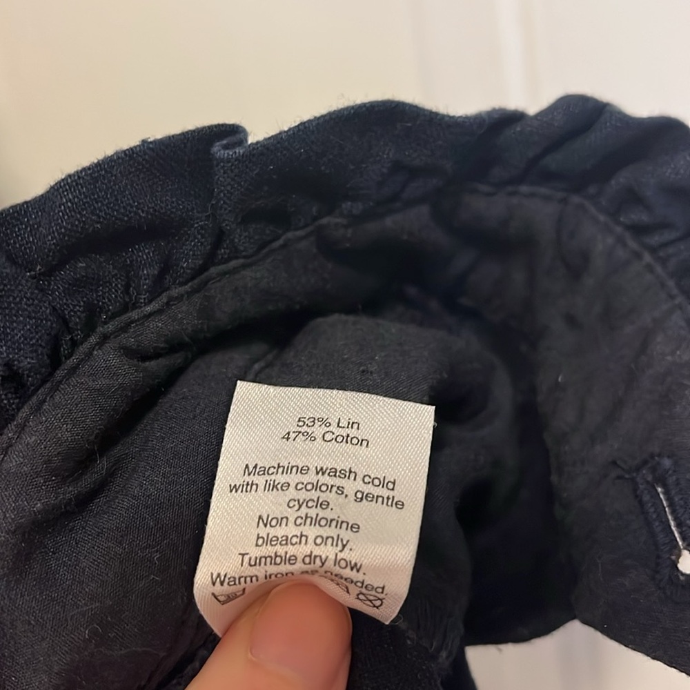 J.Crew Factory Navy Linen Ruffle Short - Picture 3 of 3